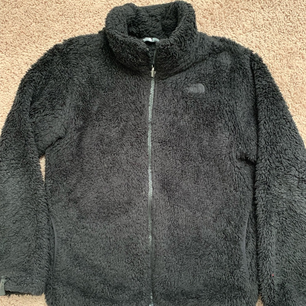 Kids black/gray north face fleece.. EUC- no flaws
